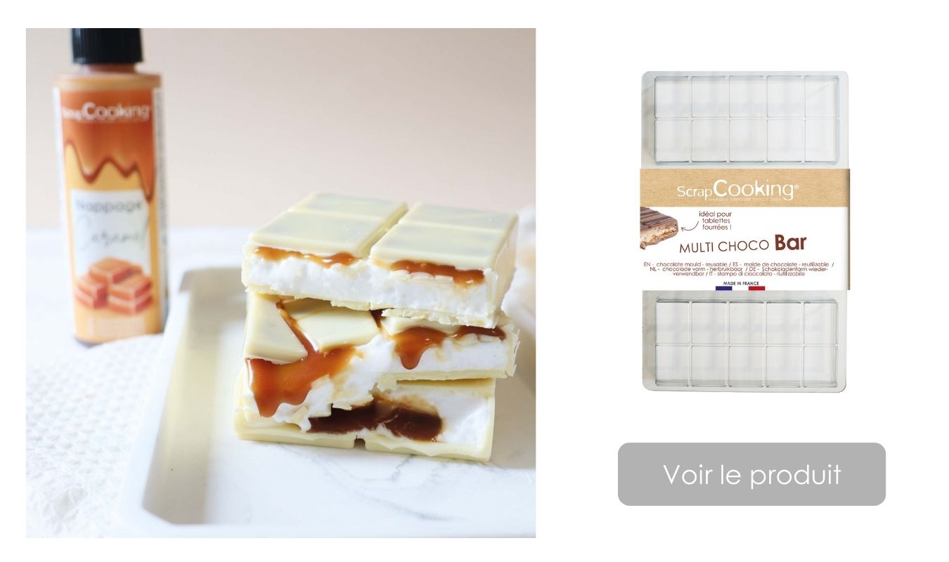 Moule 3 tablettes - Recette tablette guimauve caramel - ScrapCooking